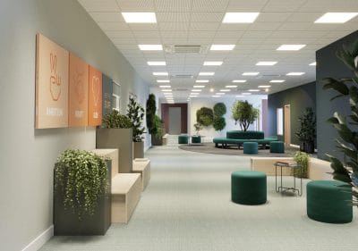 Visualisering av hur renoveringen kan se ut med Praktiskas inredningskoncept